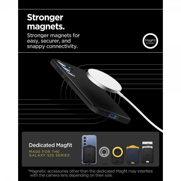 Spigen Samsung Galaxy S25 Deksel Thin Fit MagFit Svart