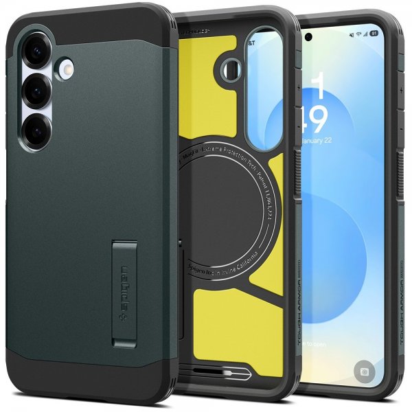 Spigen Samsung Galaxy S25 Deksel Tough Armor MagFit Abyss Green