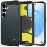 Spigen Samsung Galaxy S25 Deksel Tough Armor MagFit Abyss Green