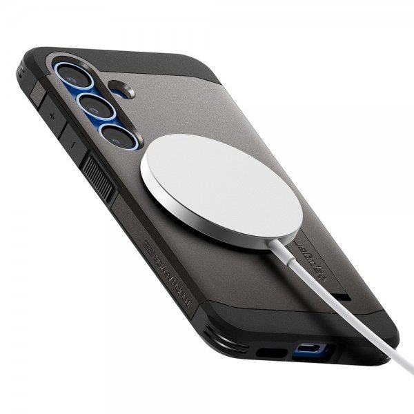Spigen Samsung Galaxy S25 Deksel Tough Armor MagFit Gunmetal