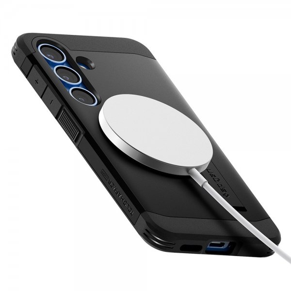 Spigen Samsung Galaxy S25 Deksel Tough Armor MagFit Svart