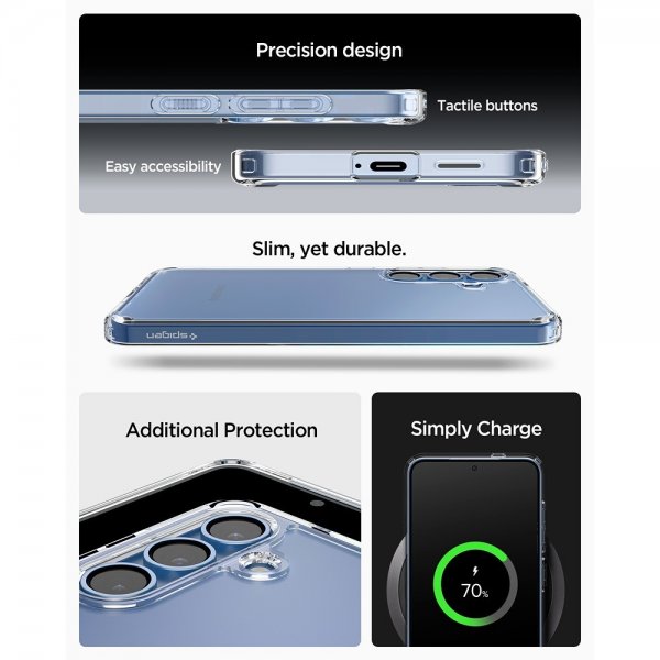 Spigen Samsung Galaxy S25 Deksel Ultra Hybrid Crystal Clear