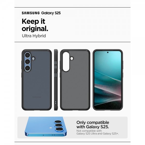 Spigen Samsung Galaxy S25 Deksel Ultra Hybrid Frost Black