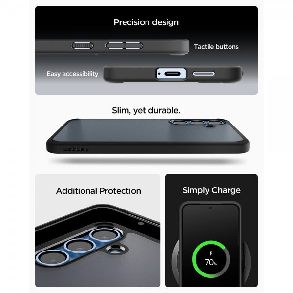 Spigen Samsung Galaxy S25 Deksel Ultra Hybrid Frost Black