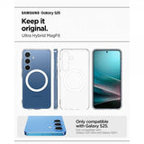 Spigen Samsung Galaxy S25 Deksel Ultra Hybrid MagFit Clear White