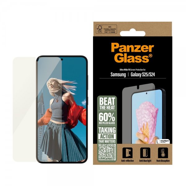 PanzerGlass Samsung Galaxy S24/Galaxy S25 Skjermbeskytter All-in-One