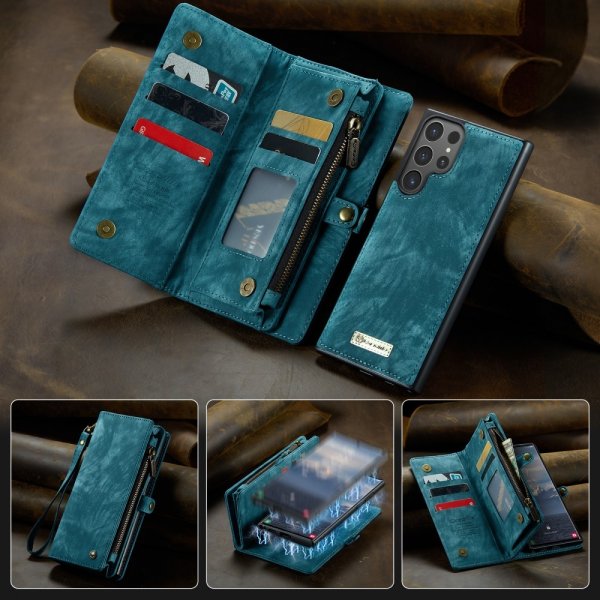 CaseMe Samsung Galaxy S25 Ultra Etui 008 Series Avtakbart Deksel Blå