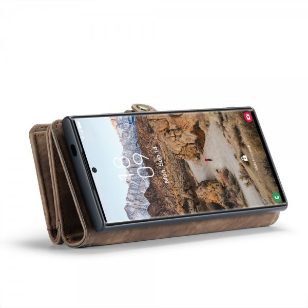 CaseMe Samsung Galaxy S25 Ultra Etui 008 Series Avtakbart Deksel Brun