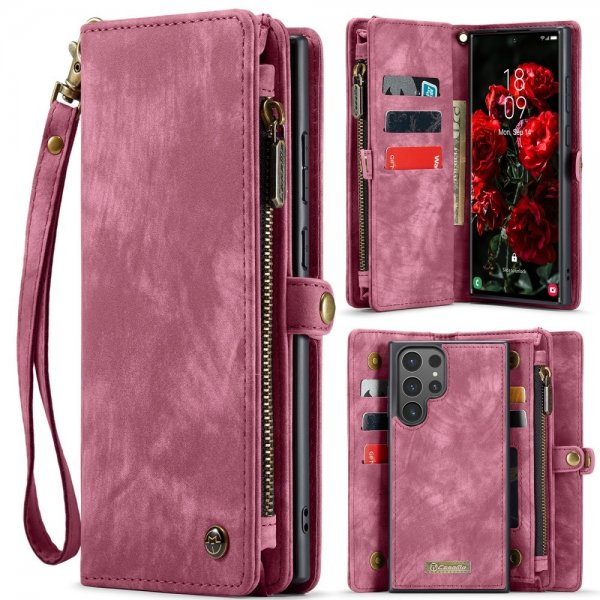 CaseMe Samsung Galaxy S25 Ultra Etui 008 Series Avtakbart Deksel Rød