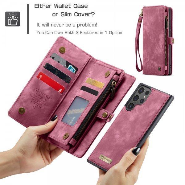 CaseMe Samsung Galaxy S25 Ultra Etui 008 Series Avtakbart Deksel Rød