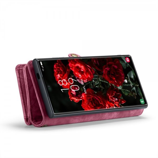 CaseMe Samsung Galaxy S25 Ultra Etui 008 Series Avtakbart Deksel Rød