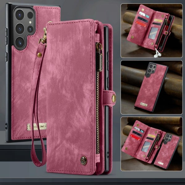 CaseMe Samsung Galaxy S25 Ultra Etui 008 Series Avtakbart Deksel Rød