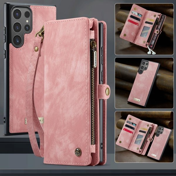 CaseMe Samsung Galaxy S25 Ultra Etui 008 Series Avtakbart Deksel Rosa