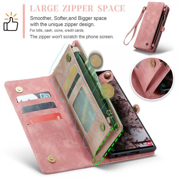 CaseMe Samsung Galaxy S25 Ultra Etui 008 Series Avtakbart Deksel Rosa