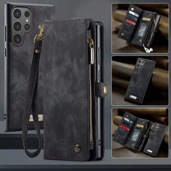 CaseMe Samsung Galaxy S25 Ultra Etui 008 Series Avtakbart Deksel Svart
