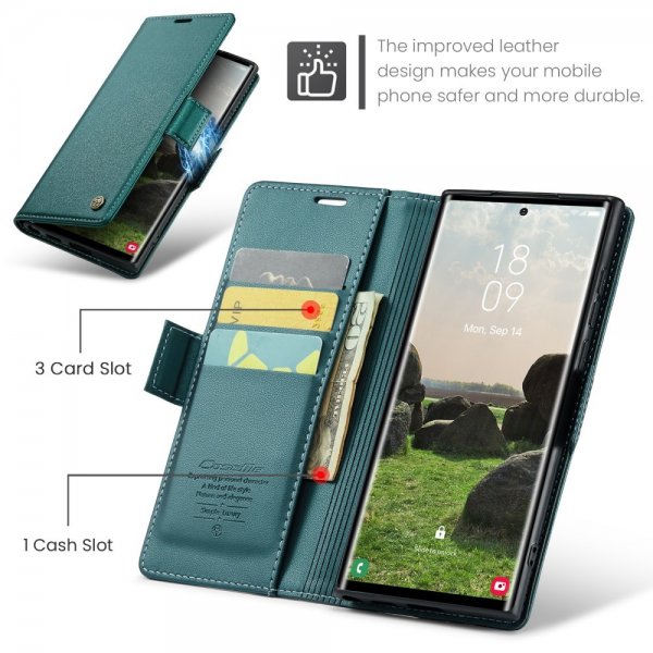 CaseMe Samsung Galaxy S25 Ultra Etui 023 Series Grønn