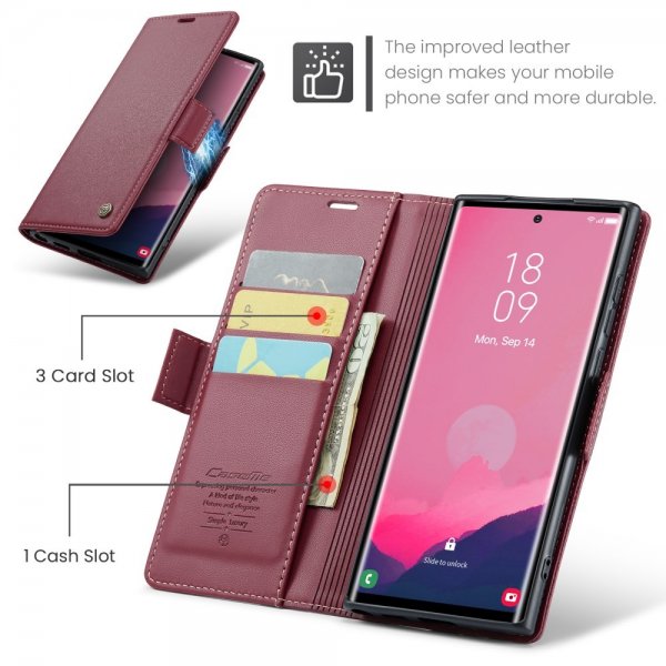 CaseMe Samsung Galaxy S25 Ultra Etui 023 Series Rød