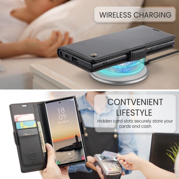 CaseMe Samsung Galaxy S25 Ultra Etui 023 Series Svart