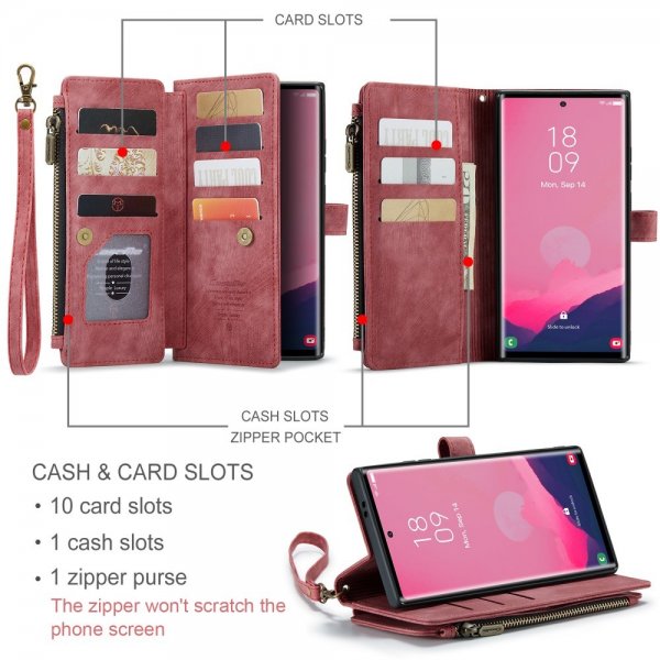 CaseMe Samsung Galaxy S25 Ultra Etui C30 Series Rød