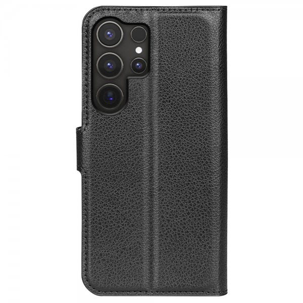 Samsung Galaxy S25 Ultra Etui Litchi Svart