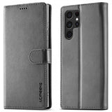 Lc.Imeeke Samsung Galaxy S25 Ultra Etui med Kortlomme stativfunksjon Grå