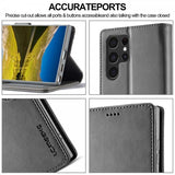 Lc.Imeeke Samsung Galaxy S25 Ultra Etui med Kortlomme stativfunksjon Grå