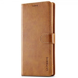 Lc.Imeeke Samsung Galaxy S25 Ultra Etui med Kortlomme stativfunksjon Lysebrun