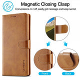 Lc.Imeeke Samsung Galaxy S25 Ultra Etui med Kortlomme stativfunksjon Lysebrun