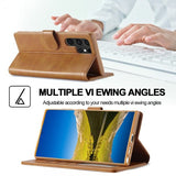 Lc.Imeeke Samsung Galaxy S25 Ultra Etui med Kortlomme stativfunksjon Lysebrun