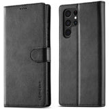 Lc.Imeeke Samsung Galaxy S25 Ultra Etui med Kortlomme stativfunksjon Svart