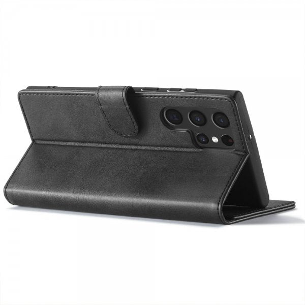 Lc.Imeeke Samsung Galaxy S25 Ultra Etui med Kortlomme stativfunksjon Svart