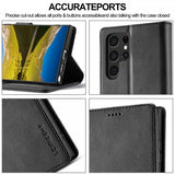 Lc.Imeeke Samsung Galaxy S25 Ultra Etui med Kortlomme stativfunksjon Svart