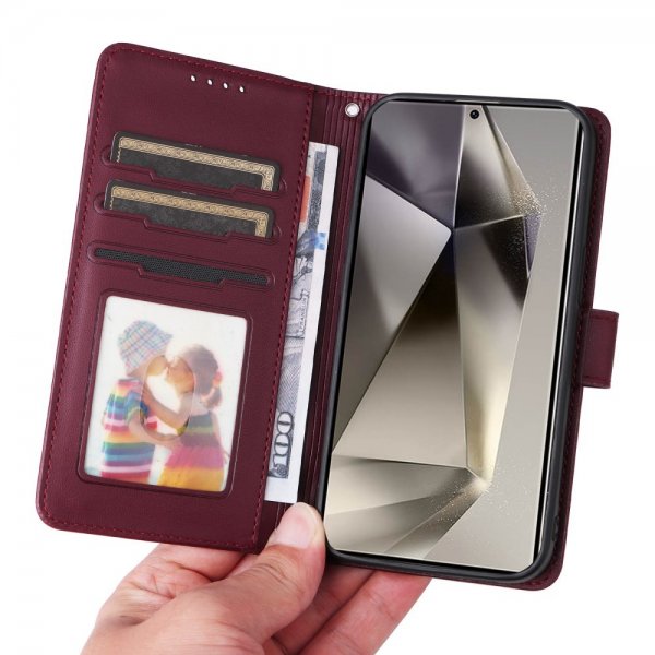 Betopnice Samsung Galaxy S25 Ultra Etui Avtagbart Deksel 005 Rød