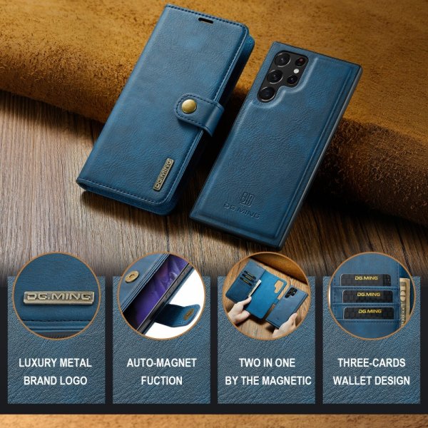 Dg.Ming Samsung Galaxy S25 Ultra Etui Avtagbart Deksel Blå