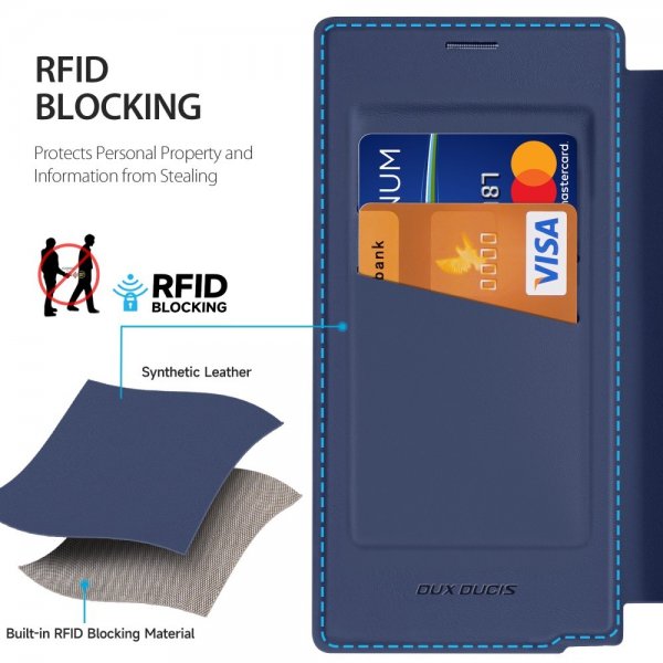 Dux Ducis Samsung Galaxy S25 Ultra Etui Skin X Pro Series Kickstand MagSafe Blå