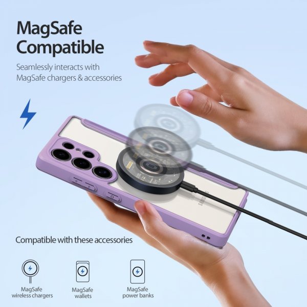 Dux Ducis Samsung Galaxy S25 Ultra Etui Skin X Pro Series MagSafe Lilla