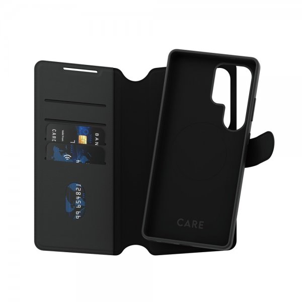 CARE by PanzerGlass Samsung Galaxy S25 Ultra Etui Tango Two-in-One Wallet MagSafe Svart