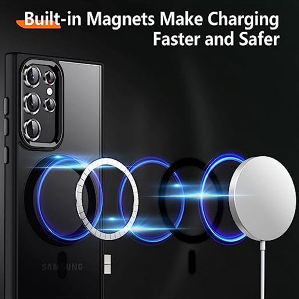 Samsung Galaxy S25 Ultra Deksel Farget Kant MagSafe Svart