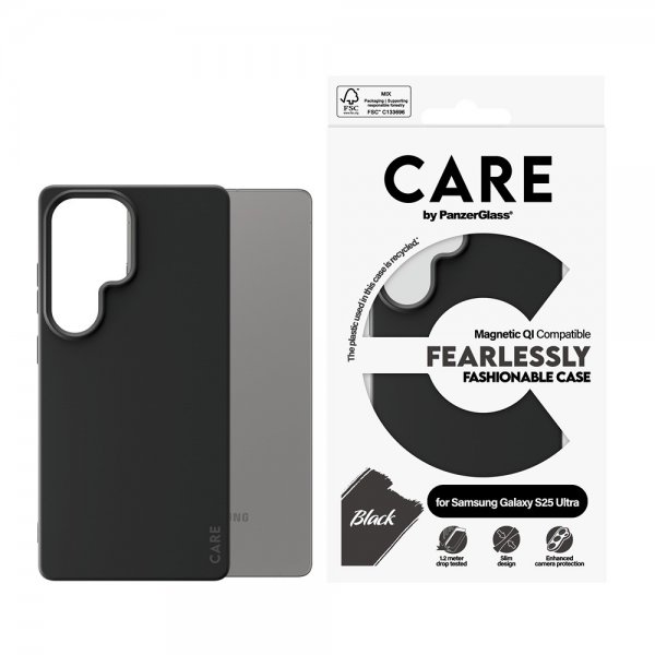 CARE by PanzerGlass Samsung Galaxy S25 Ultra Deksel Fashionable MagSafe Svart