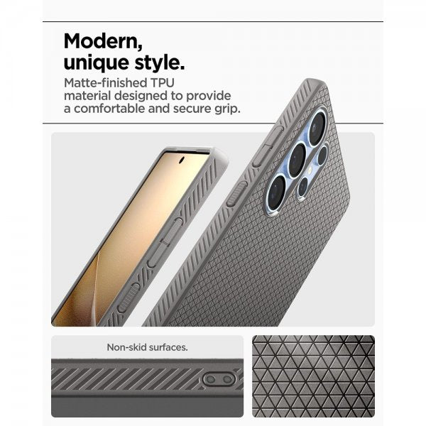Spigen Samsung Galaxy S25 Ultra Deksel Liquid Air Marble Gray