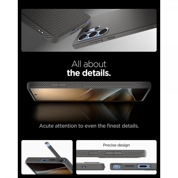 Spigen Samsung Galaxy S25 Ultra Deksel Liquid Air Marble Gray