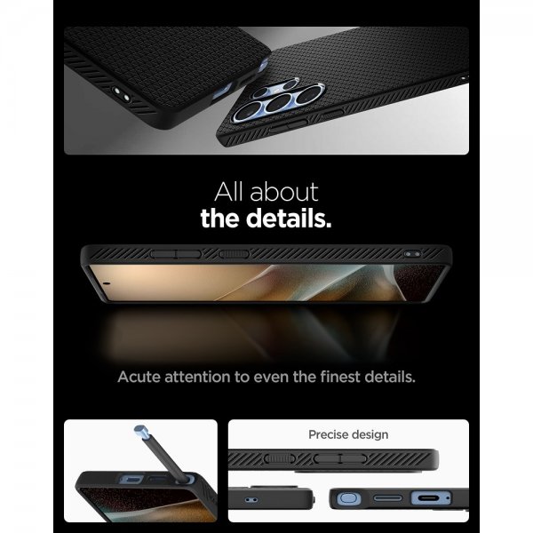 Spigen Samsung Galaxy S25 Ultra Deksel Liquid Air Matte Black