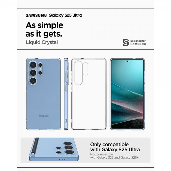 Spigen Samsung Galaxy S25 Ultra Deksel Liquid Crystal Crystal Clear