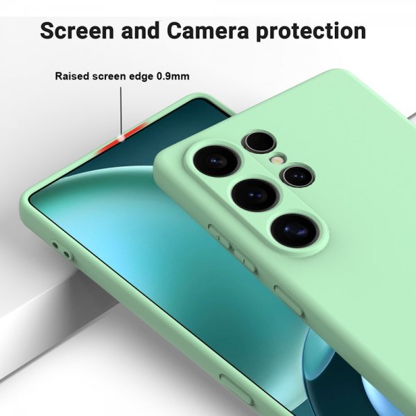 Samsung Galaxy S25 Ultra Deksel med Stropp Silikon Grønn