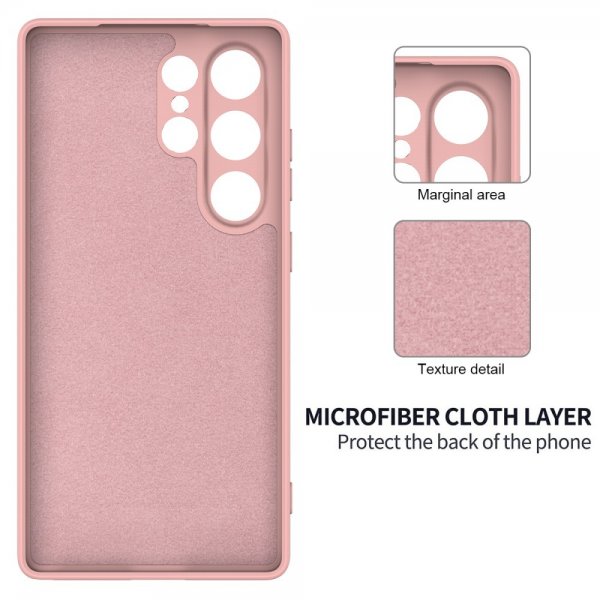 Samsung Galaxy S25 Ultra Deksel med Stropp Silikon Rosa