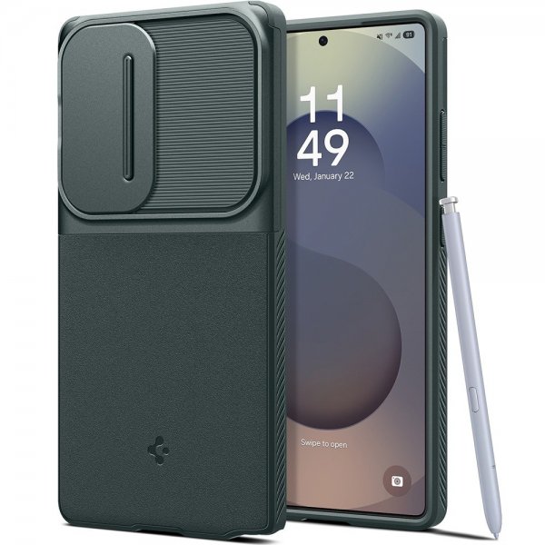 Spigen Samsung Galaxy S25 Ultra Deksel Optik Armor Abyss Green