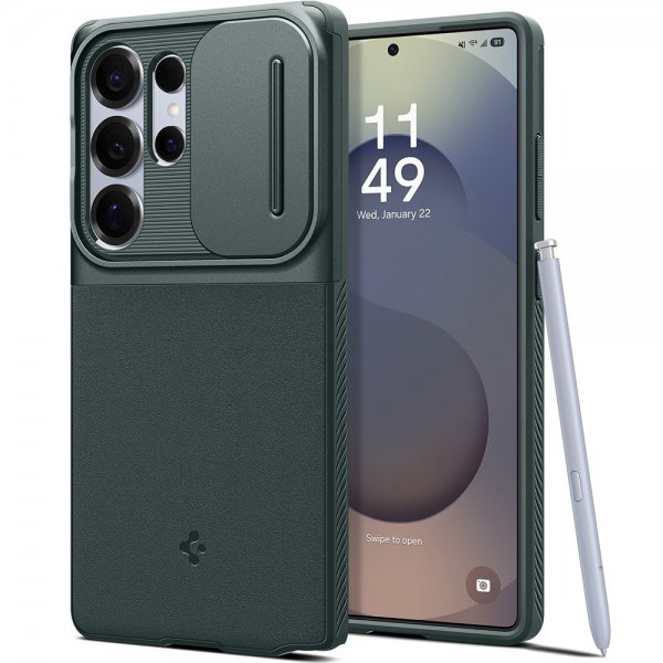 Spigen Samsung Galaxy S25 Ultra Deksel Optik Armor Abyss Green
