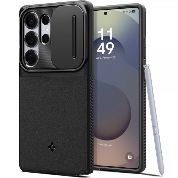 Spigen Samsung Galaxy S25 Ultra Deksel Optik Armor Svart