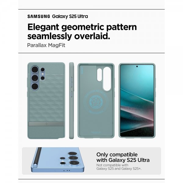 Spigen Samsung Galaxy S25 Ultra Deksel Parallax MagFit Sage Green