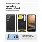 Spigen Samsung Galaxy S25 Ultra Deksel Rugged Armor MagFit Matte Black